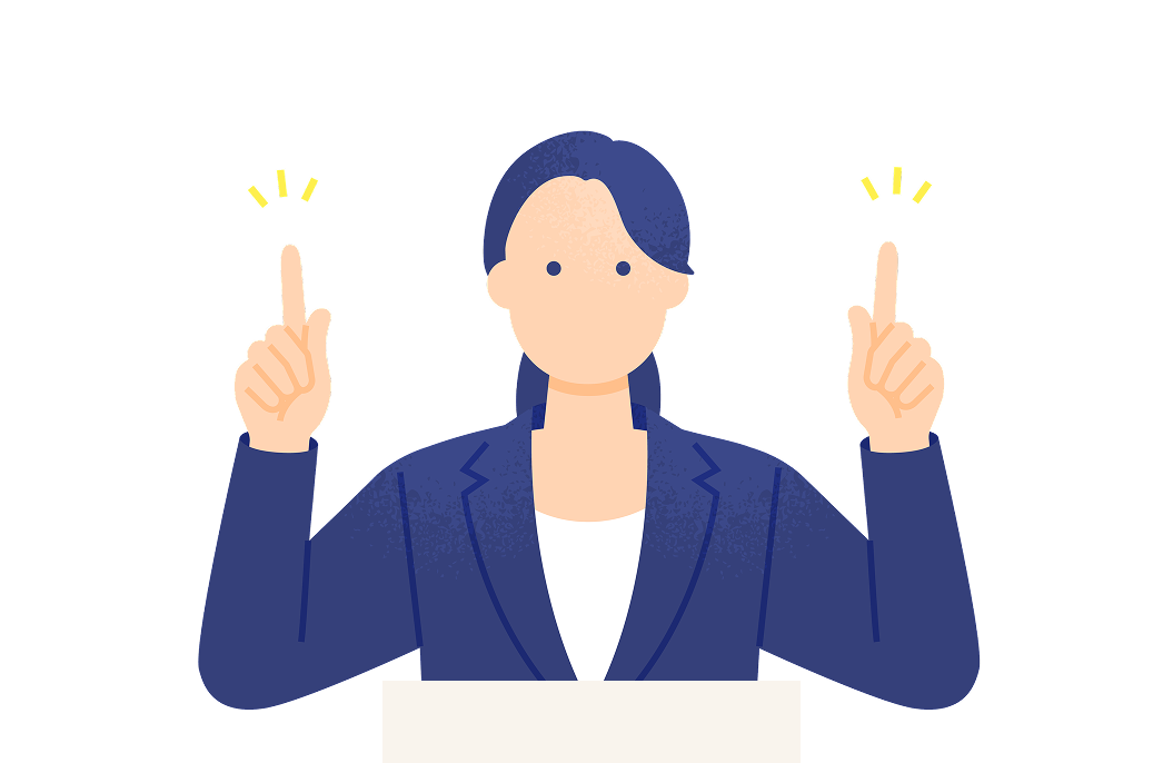 悩む女性のイラスト